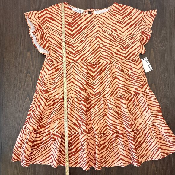 NWT Nine West Zebra Print Women's Dress Size XL Tiered Safari - Picture 13 of 14
